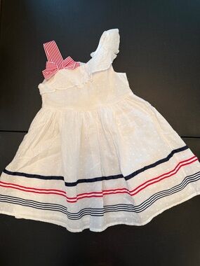 Fourth of July White Toddler Dress